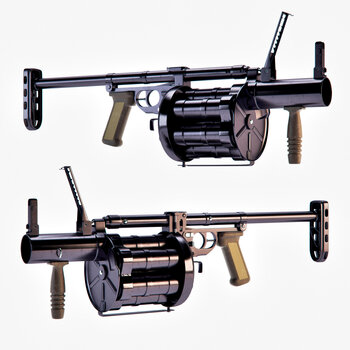 现代儿童机枪玩具3d模型