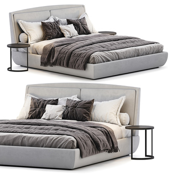 Twils 现代双人床3d模型