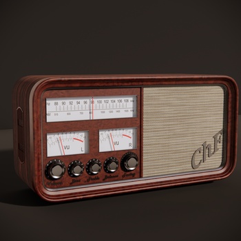 现代复古收音机装饰摆件