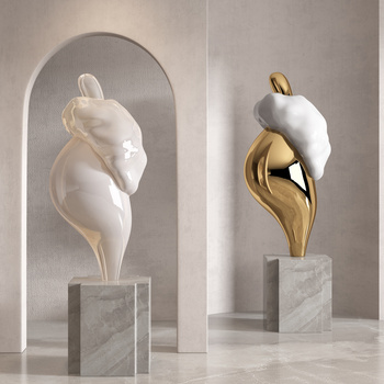 现代抽象雕塑装置