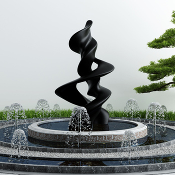 中式农家乐景观小品3d模型下载