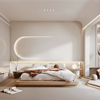 侘寂风卧室3d模型