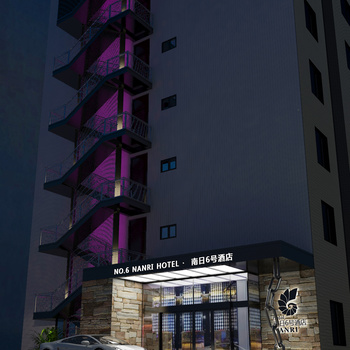 现代酒店外立面3d模型下载