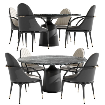 现代餐桌椅组合 3d模型