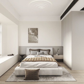 现代轻奢卧室3d模型
