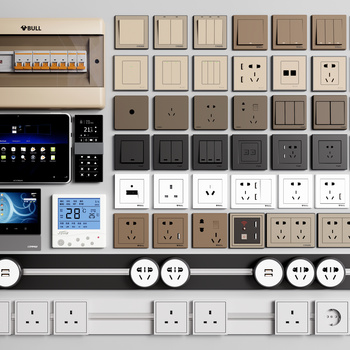现代开关面板3d模型