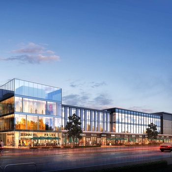 现代沿街商业3d模型下载