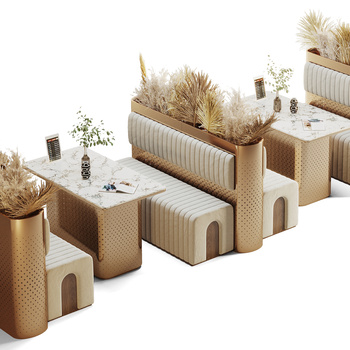 现代沙发卡座3d模型下载