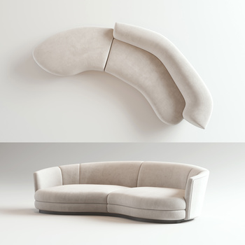 Giorgetti 现代多人沙发3d模型