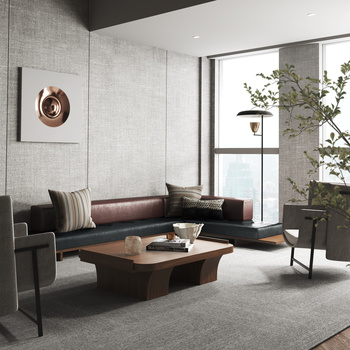  现代客厅3d模型