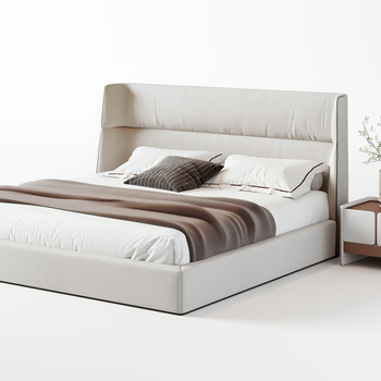 Giorgetti 现代双人床3d模型