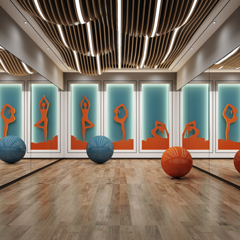 现代健身房瑜伽室