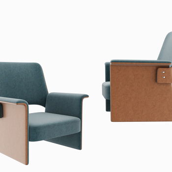 现代休闲椅组合3d模型