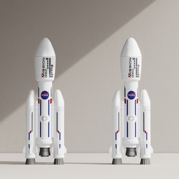 Hulsta 现代航天火箭摆件3d模型