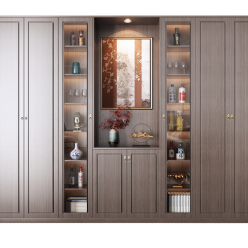 新中式酒柜新中式衣柜现代衣柜现代浴室柜现代书柜现代衣柜现代轻奢