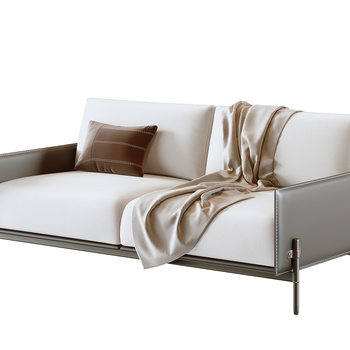 Vitra现代双人沙发su模型