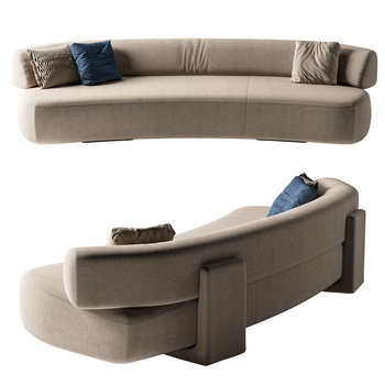 Moroso GOGAN 现代弧形多人沙发3d模型