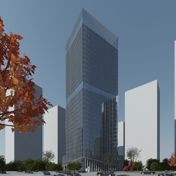 现代高层办公楼3D模型3d模型