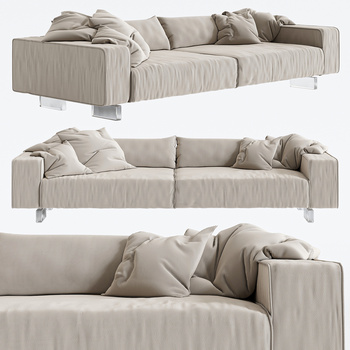 现代皮革沙发3d模型