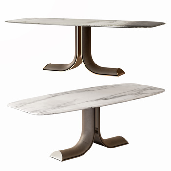Turri现代大理石餐桌3d模型
