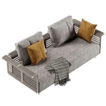 poltronafrau现代双人沙发3d模型下载