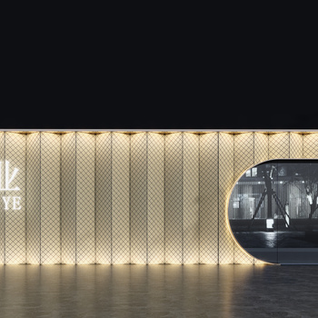 现代轻奢店面门头3d模型下载