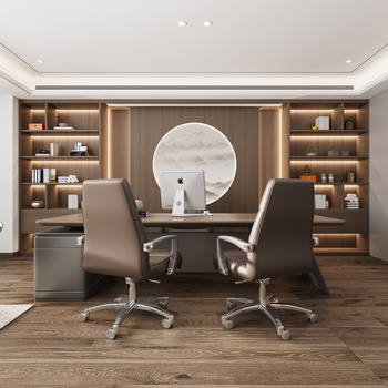 同款现货购买同款新中式办公室3d模型下载id:107368802灯光:材质:风格