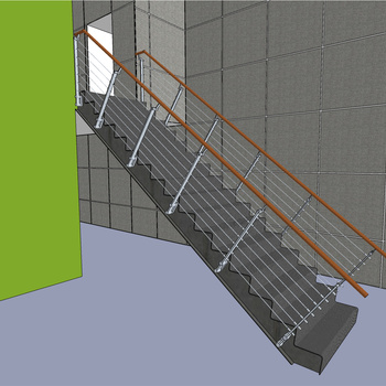 现代楼梯su模型下载