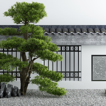 新中式庭院景观小品