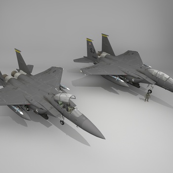 f15工业风战斗机3d模型下载