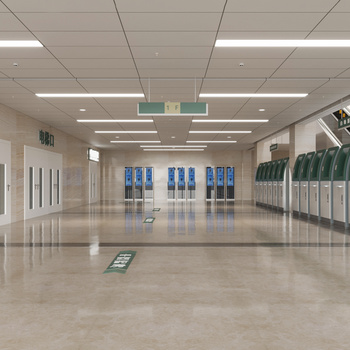 现代医院大堂3d模型下载