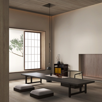 拾一设计 日式茶室3d模型