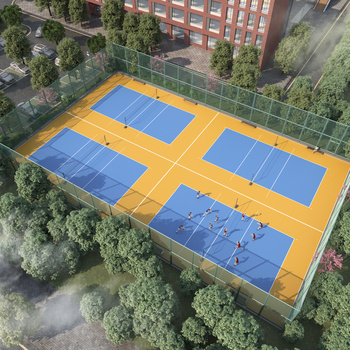 现代排球场3d模型下载