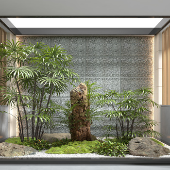 现代天井庭院3d模型下载