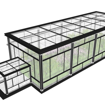 现代温室大棚模型su模型下载[id:110643155]_建e室内设计网