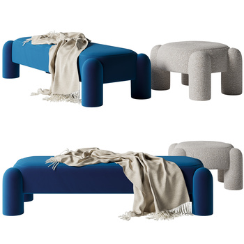 Dooq marlon 现代沙发凳3d模型