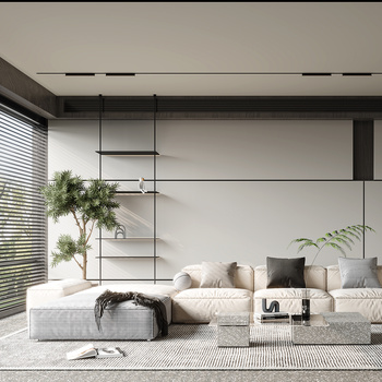 现代客厅3d模型下载