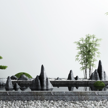 新中式庭院水景小品