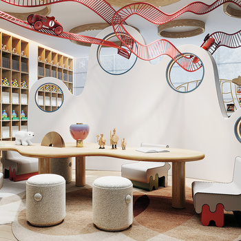 现代售楼处儿童活动区3d模型下载