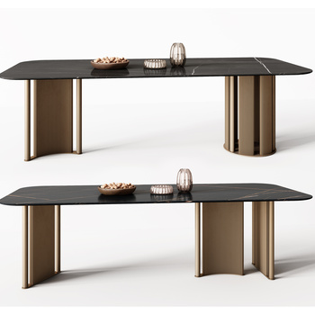 Minotti 米洛提  现代餐桌组合3d模型