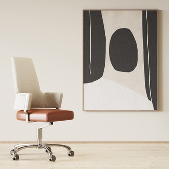 丹麦 Hübsch 侘寂风办公椅3d模型