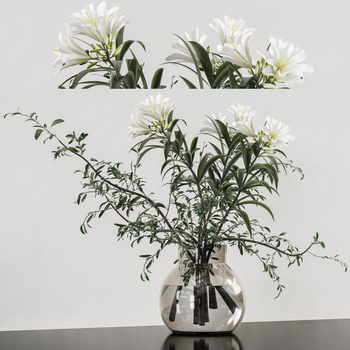 现代花瓶花艺3d模型