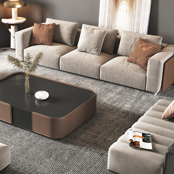 现代沙发茶几组合3d模型下载