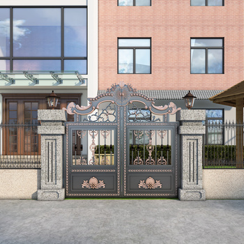美式庭院大门3d模型