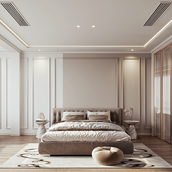 简欧卧室3d模型下载