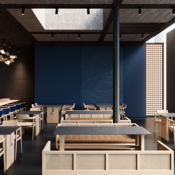  Ganko Sushi 日式日料餐厅3d模型