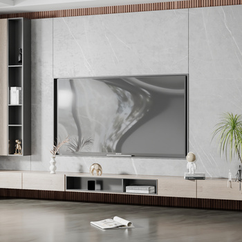 现代电视柜背景墙3d模型