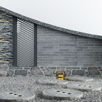 新中式景观小品3d模型下载