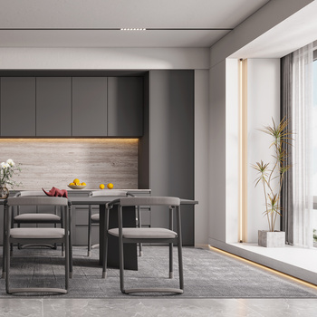 现代开放式厨房3d模型下载