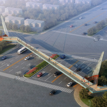 现代高架桥su模型下载